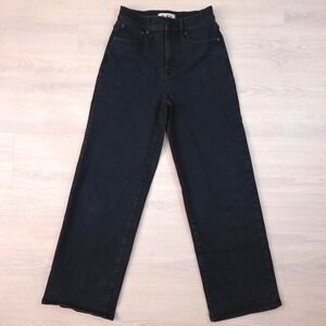 Madewell black wide leg jeans Size 25